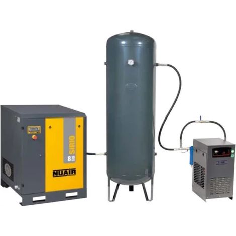 Compresseur d'air à vis entrainement par courroie 500 litres 8 bar 10 CV (1/3)