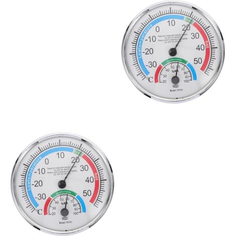 2pièces Hygromètre Thermomètre Précis Pour Sauna Accessoire De Salle De Bain Étanche Lecture Rapide Température Humidité Pour Intérieur Et Extérieur (1/5)