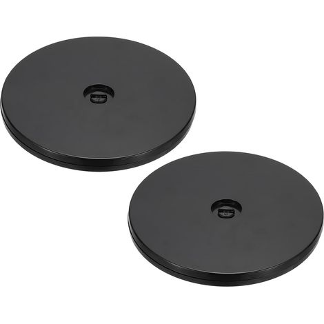 2Pcs 6pouce Lourd Tournant Pivot Support 360° Rotation Noir (1/5)