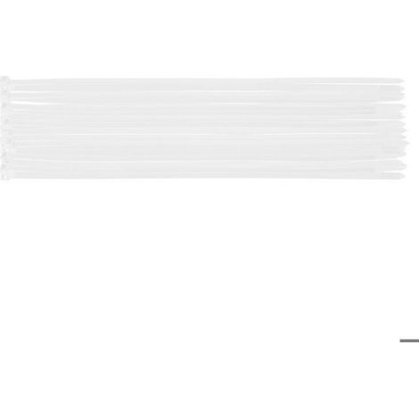 Attache De Câble - Nylon PA66 - 7 6 X 400 Mm - Résistance 65 Kg - Blanc - 50 Pièces (1/5)