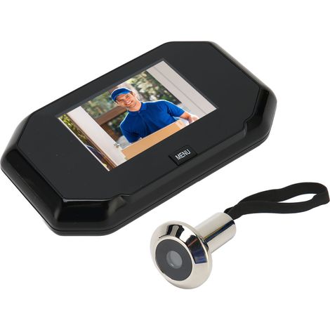 Sonnette vidéo intelligente 3,5 pouces avec écran couleur, protection IP55 et visionneuse de porte numérique HD IPS pour la maison