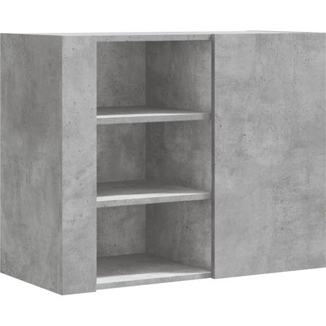 Maison Exclusive - Wandregal Betongrau 75x35x60 cm Holzwerkstoff