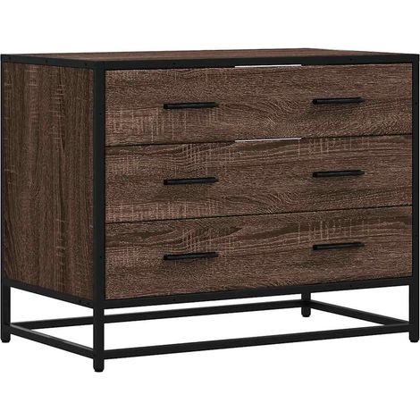 Maison Exclusive - Cassettiera Rovere Marrone 70x41x56 cm in Legno Multistrato
