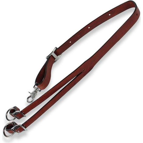 Martingala western in cuoio liscio resistente con regolazioni - Chestnut