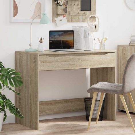 vidaXL  Desk  with Drawer Sonoma Oak 100 x 50 x 78 cm Engineered Wood
