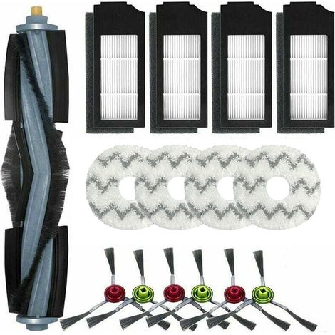 Brosse Principale - Brosses Latérales - Serpillière - Filtre - Pour Ecovacs Deebot X1 Omni X1 e Omni X1 Turbo - Kit de Rechange 18 Pièces (1/5)