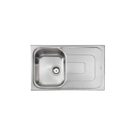 CM 011341.S1.01.2016 Pizzica Lavello da incasso 1 vasca sinistra + gocciolatoio destro Acciaio inox satinato (79x50x17 cm) colore Inox satinato (1/5)