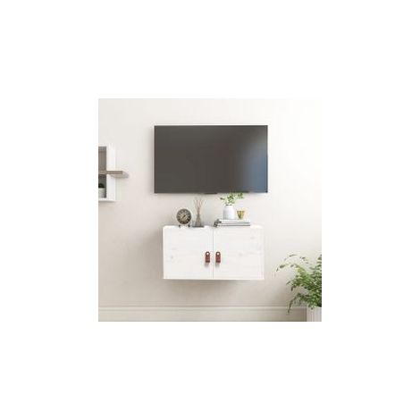 Armoire murale blanc 60x30x30 Bois de pin massif (1/5)