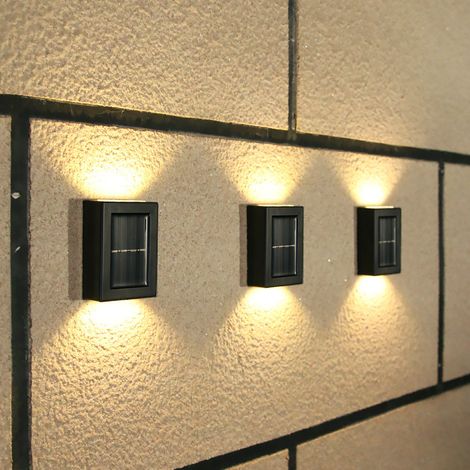 Solar-Gartenleuchten für den Außenbereich, 4er-Pack Solar-Gartenleuchten mit warmweißem Licht, kabellose, wasserdichte IP65-Solar-Gartenleuchten für Zäune, Gärten und Veranden