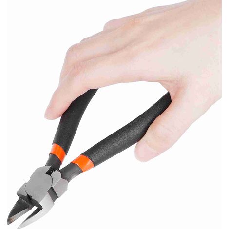 Mini alicates de corte lateral de precisión de 15 cm (6 pulgadas) – Cortacables con mango antideslizante y resorte – Cromo vanadio – 1 unidad (1/5)