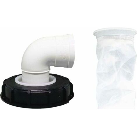90°Filtre à Couvercle IBC, Filtre à Eau de Pluie en Nylon 163 mm, Lavable avec Couvercle pour réservoir d'eau de Pluie IBC DN 150 (1/5)