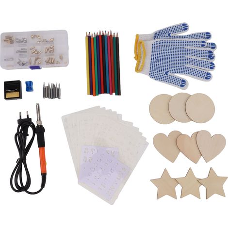 Kit de fer à souder 99 pièces, élément chauffant 60 W, chauffe rapide, température réglable, outils de soudage, prise US 100-120 V (1/5)