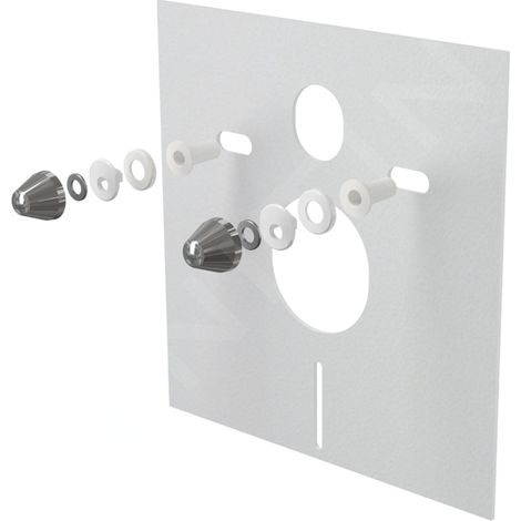 Alcadrain isolation acoustique pour WC mural et bidet avec accessoires et couverture chromée (1/2)
