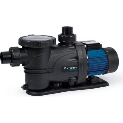 Steiner – Pompe filtration piscine 900W – Débit max 20m³/h – Auto-amorçante pour eau chlorée et salée – Panier pré-filtre grande capacité (1/5)