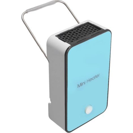 Mini Radiateur D'espace, Radiateur Soufflant électrique de Bureau Portable avec Support Rotatif, Radiateur en Aluminium ondulé PTC, pour école de Bureau (bleu) (1/5)