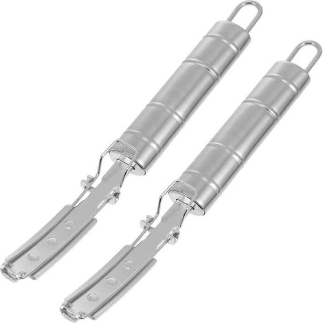 Outil d'épilation en acier inoxydable pour porc, lot de 2, accessoire de cuisine pour le rasage et le nettoyage des poils d'animaux, couleur argent. (1/5)