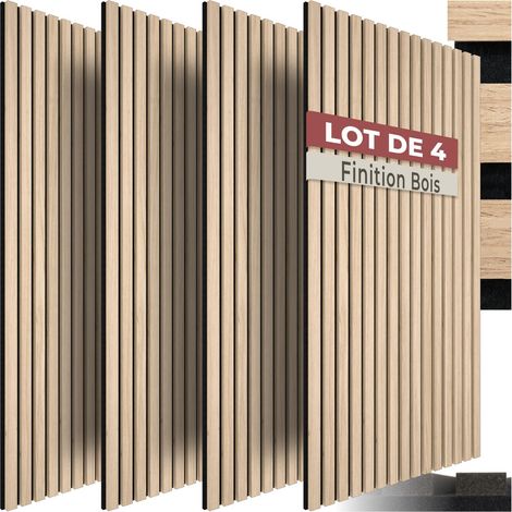 Lot de 4 panneaux acoustiques 60 x 120 2,1cm chêne clair