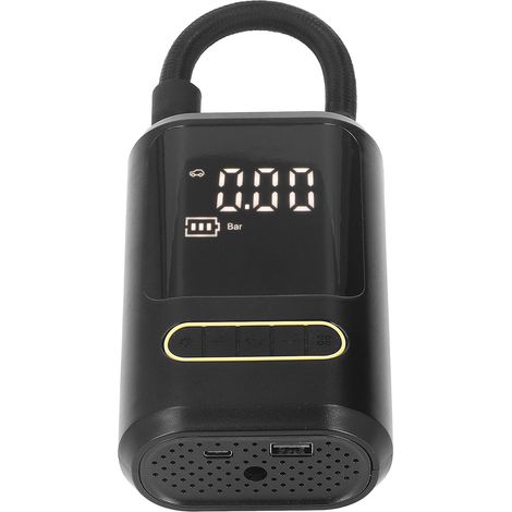 Tragbarer Luftkompressor für Auto, Motorrad, Fahrrad – 7,4 V Dual-Power-Akku-Elektro-Aufpumpgerät, digitales LCD-Display, 3-150 psi, Multifunktions-Reifenpumpe mit Akku. (1/5)