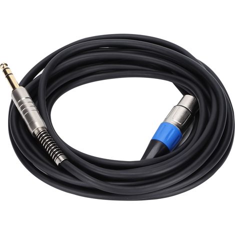 Câble XLR femelle vers 6,35 mm, câble d'interconnexion symétrique à 3 conducteurs pour microphones, amplificateurs et haut-parleurs. (1/5)