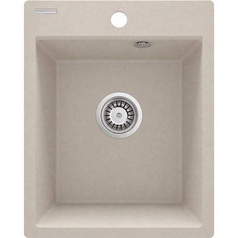 Evier de cuisine en granit 1 bac 40 x 50 cm coloris beige Deante CORIO ZRC5103 Beige (1/4)