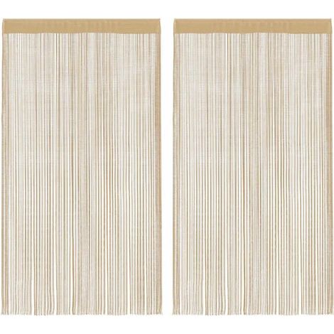 Stores à cordes, 2 pièces par paquet, 100 x 250 cm, beige. (1/5)