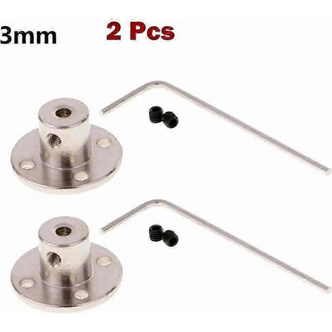 TroveMart 2 Bride Accouplement d'arbre rigide Collier de serrage Support de serrage Accouplement d'arbre de guidage moteur Connecteur de joint moteur 3 mm/4 mm/5 mm/6 mm (1/4)
