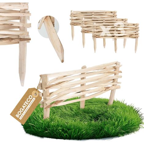 Lot de 3 Bordures Bogateco Noisetier 20x60 cm Enfichables (1/5)