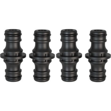 4 pièces 1/2" raccord tuyau d'arrosage - Pièce de raccordement pour une connexion sûre des tuyaux, Couplage, connexion de deux tuyaux pour la prolongation (1/5)