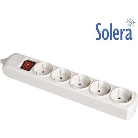 Bipolare 5-Steckdosenleiste mit Schalter 41217