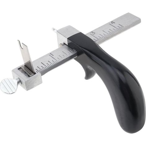 Lederschneidwerkzeug, Lederstreifenschneider mit Aluminiumgriff, Heimwerkerwerkzeug (1/4)