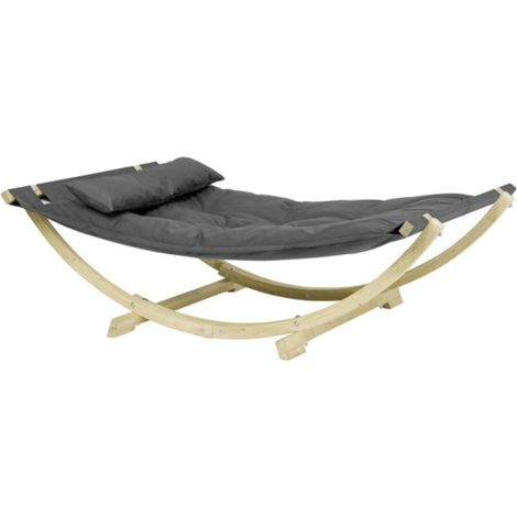 Lit terrasse suspendu luxe XXL flottant LOUNGE BED Amazonas en bois