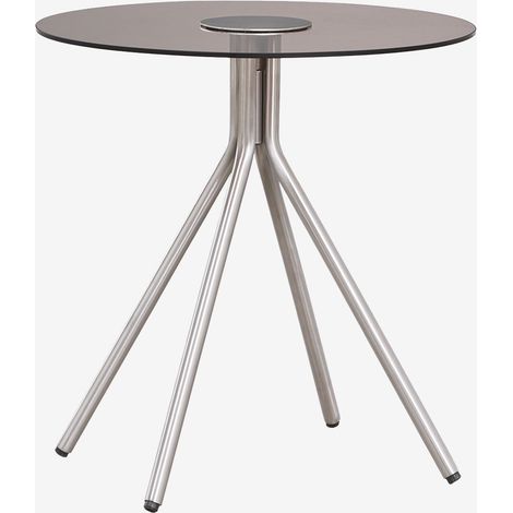 SKLUM Nachttisch aus Edelstahl und gehärtetem Glas Itsoro  Ø40 cm                                 