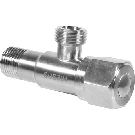 Robinet triangulaire 1/2 pouce, vanne d'angle, interrupteur ouvert en acier inoxydable, alimentation de salle de bain (1/5)