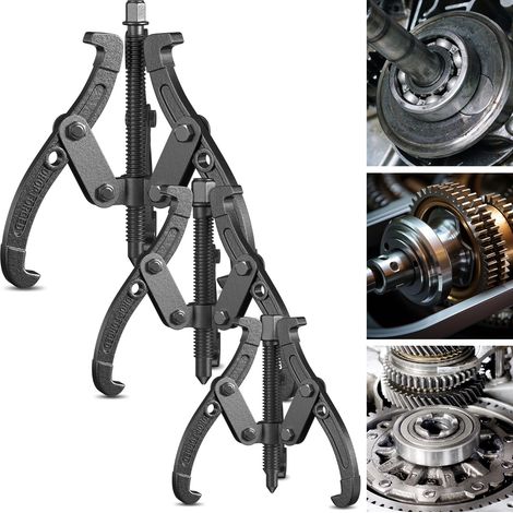 Jopassy Set di estrattori per cuscinetti da 3 pezzi, estrattore interno, estrattore esterno, cuscinetto a sfere, utensile per estrazione interna (1/5)