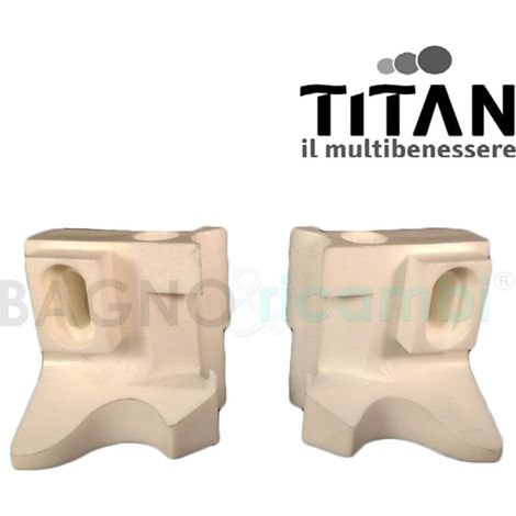 Ricambio Coppia Supporti Cuscinetto Maniglia Sinistro/Destro Bianco Titan 30K28BT01 (1/2)