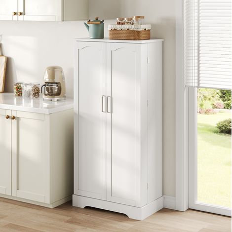 Küchenschrank Weiß 60 x 35 x 128 cm mit LED-Sensor und verstellbaren Böden OKWISH (1/5)