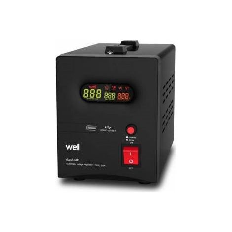 Stabilisateur de tension automatique 1500VA – Relais 220V – Protection contre surtension et surchauffe – Efficacité 0.95 – Onduleur pour usage professionnel – M-E