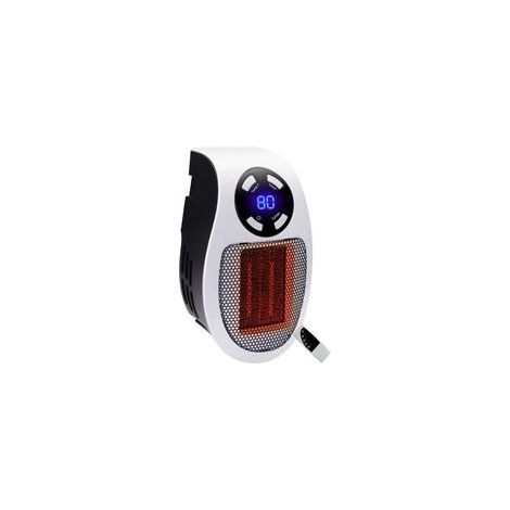 Mini chauffage soufflant céramique 500 W, blanc, thermostat, minuterie, télécommande –
