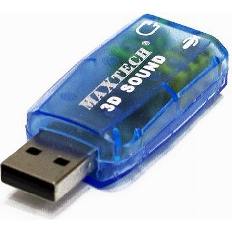 TRADE SHOP - Adattatore Usb Doppio Jack 3d Sound Convertitore Da Jack A Usb Maxtech Usb-s001 - (1/2)