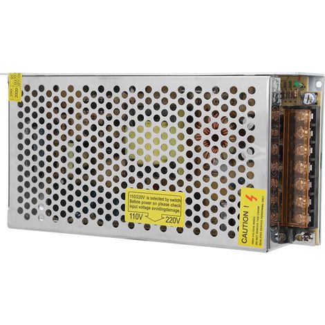 Alimentation LED avec transformateur pour ampoule 100W-500W AC 110/220V vers DC 12V (12V10A (120W)) (1/5)