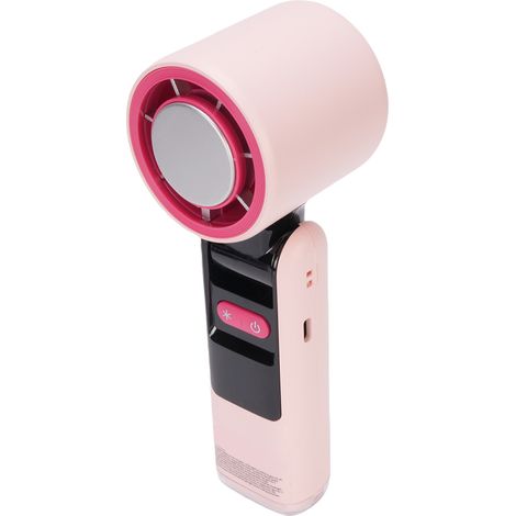 Ventilateur portable rafraîchissant, rechargeable, avec affichage numérique LED, 100 vitesses, pliable et doté d'une lumière LED pour les voyages et les activités de plein air. Roseate (1/5)