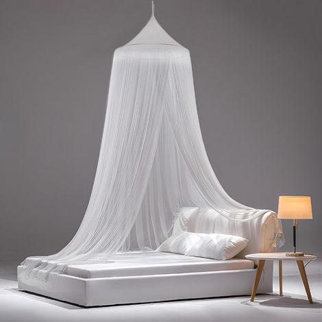Moustiquaire De Lit Double,Universelle Moustiquaire lit double tulle tissu moustiquaire voyage exterieure, Lit Simple Moustiquaire pliable ciel de lit bebe (1/5)