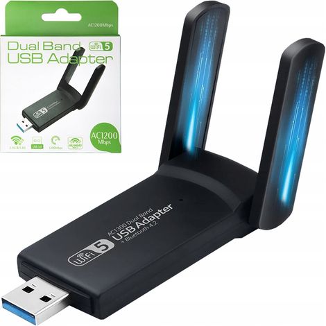 Scheda di rete WI-FI Adattatore USB 3.0 1300Mbps dual (1/5)