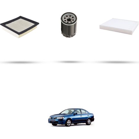 Kit tagliando 3 filtri compatibile con Nissan Almera II (N16) 2.0 100kw Dal 2000 (1/5)
