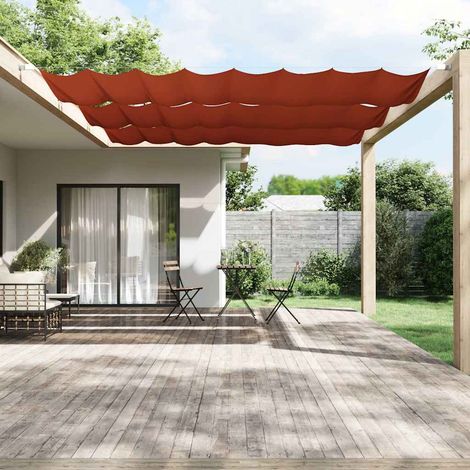 vidaXL Auvent vertical Terre cuite 140x360 cm Tissu oxford (1/3)