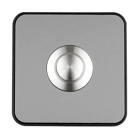 Grothe 64181 Pulsante per campanello design moderno nero