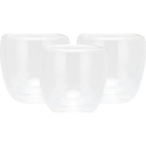Tasse de boisson 6pcs Tasse à Café 100ml Tasse en Verre de Lait Isolée à Double Paroi Transparente Résistante art service (1/4)