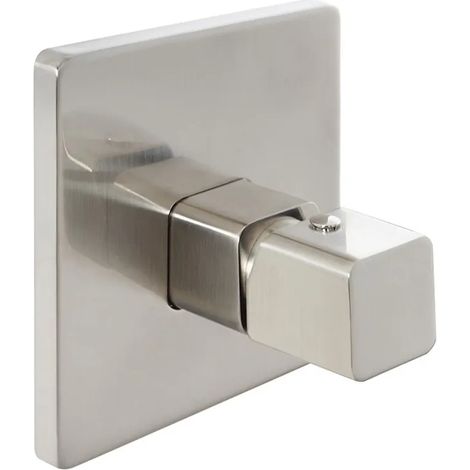 Miscelatore doccia ad incasso in ottone color nichel spazzolato completo di corpo a muro Lotus (1/2)