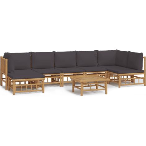 Maison Exclusive - 8-tlg. Garten-Lounge-Set mit Dunkelgrauen Kiss
