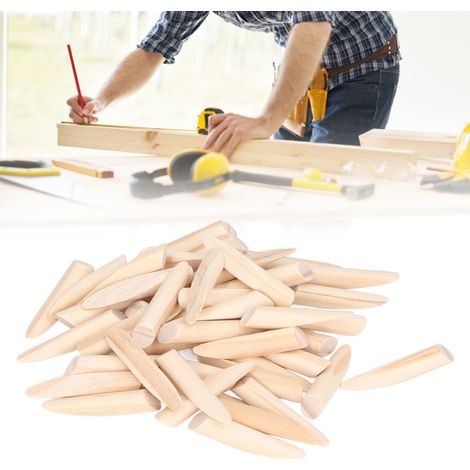 50 bouchons de perçage inclinés en pin massif, accessoires de positionnement pour le travail du bois, 9,5 mm (1/5)